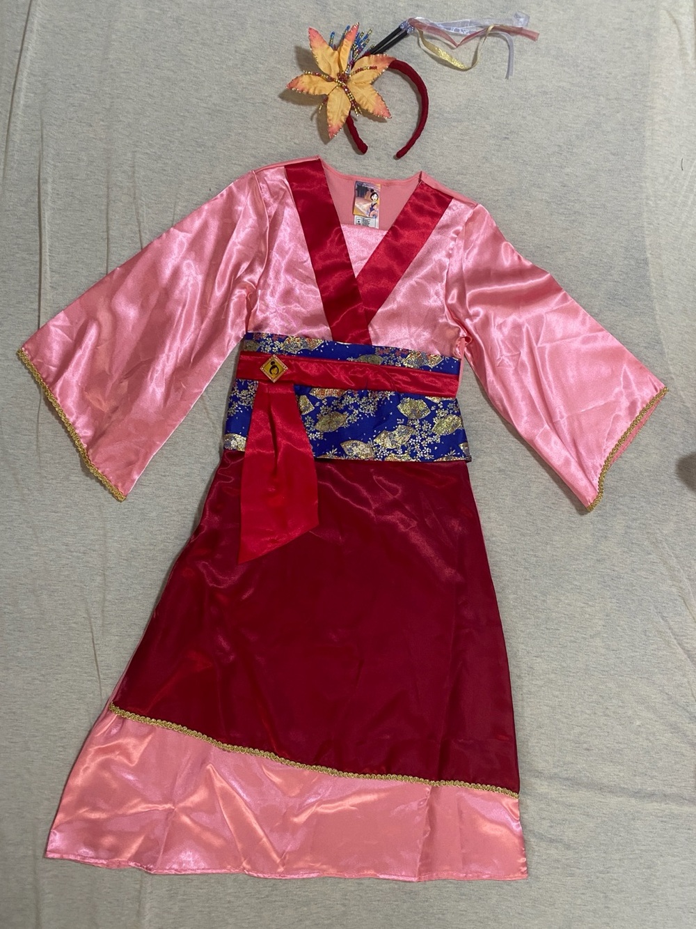 Girl’s Mulan costume with matching head piece